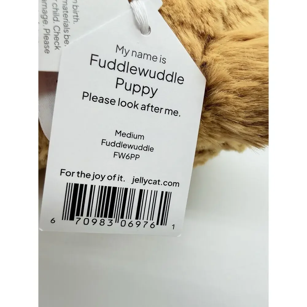 Jellycat Fuddlewuddle Puppy Dog Plush NWT Authentic With Dust Bag